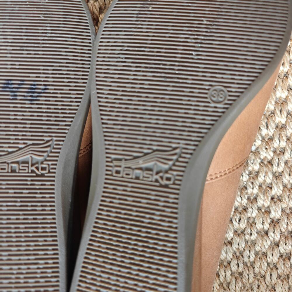 Dansko Kiri Luggage Brown Leather Slip On Flat Wedge Shoes EU 39 US 8.5-9 - Picture 9 of 9